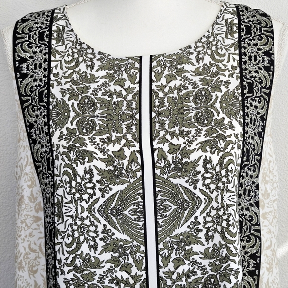 Vince Camuto Elegant Black and Cream Midi Dress - Picture 2 of 9